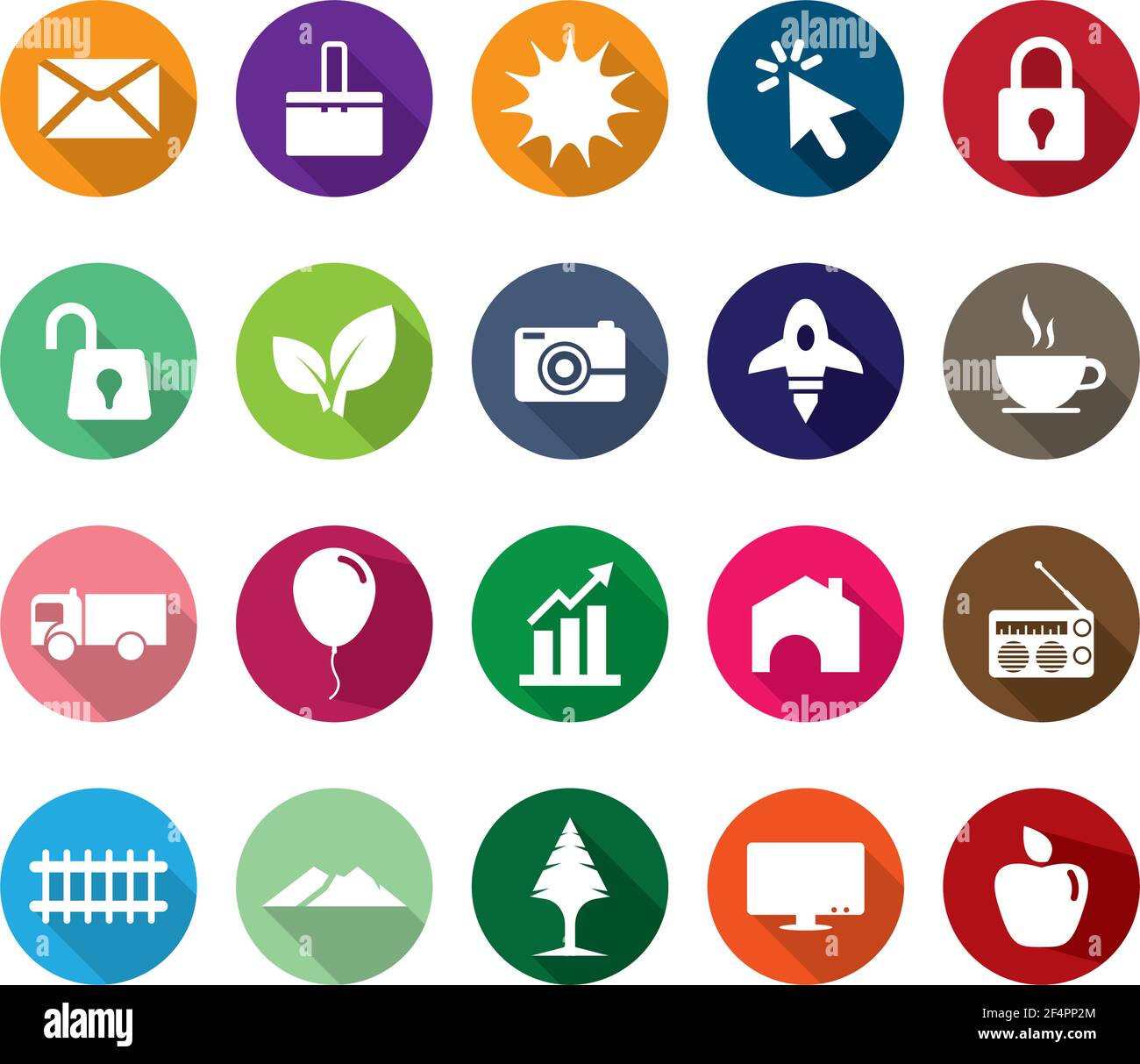 icon set and symbol vector illustration design Stock Vector