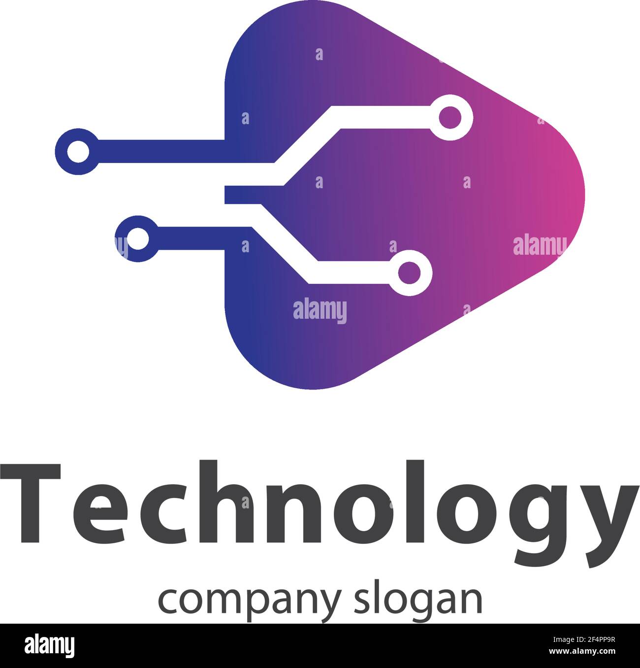 Technology logo template vector icon design Stock Vector