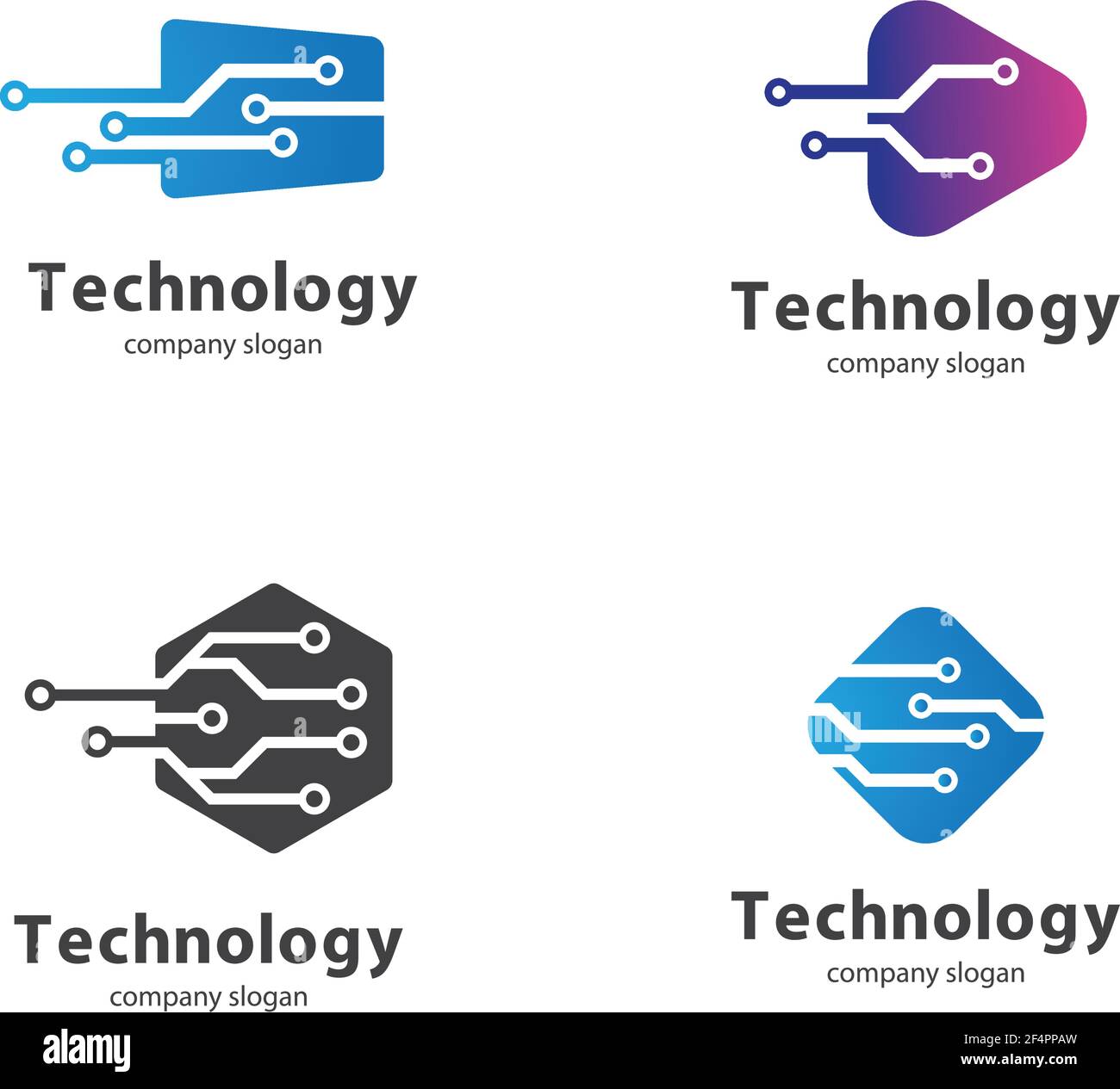 Technology logo template vector icon design Stock Vector