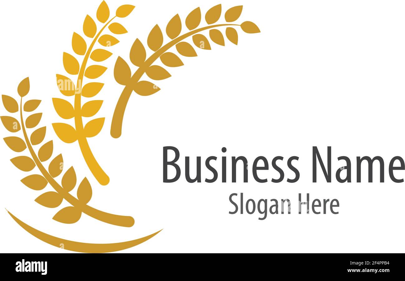 Wheat logo template vector icon design Stock Vector