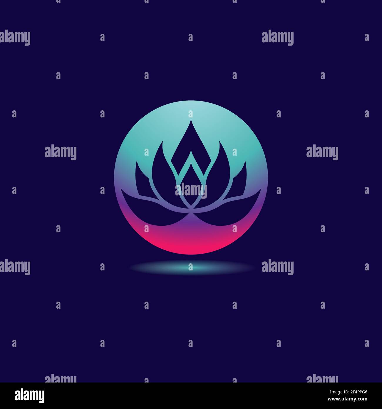 Gradient flower logo images Stock Vector