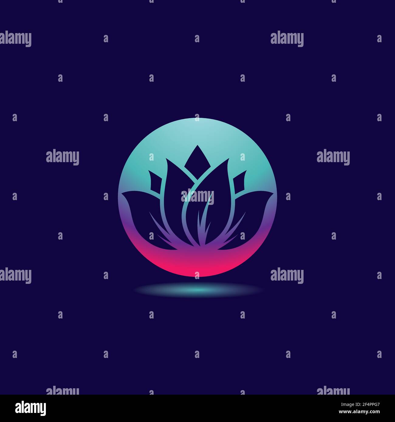 Gradient flower logo images Stock Vector