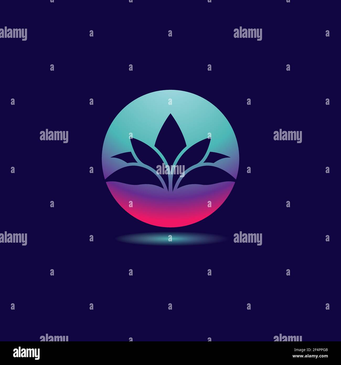 Gradient flower logo images Stock Vector