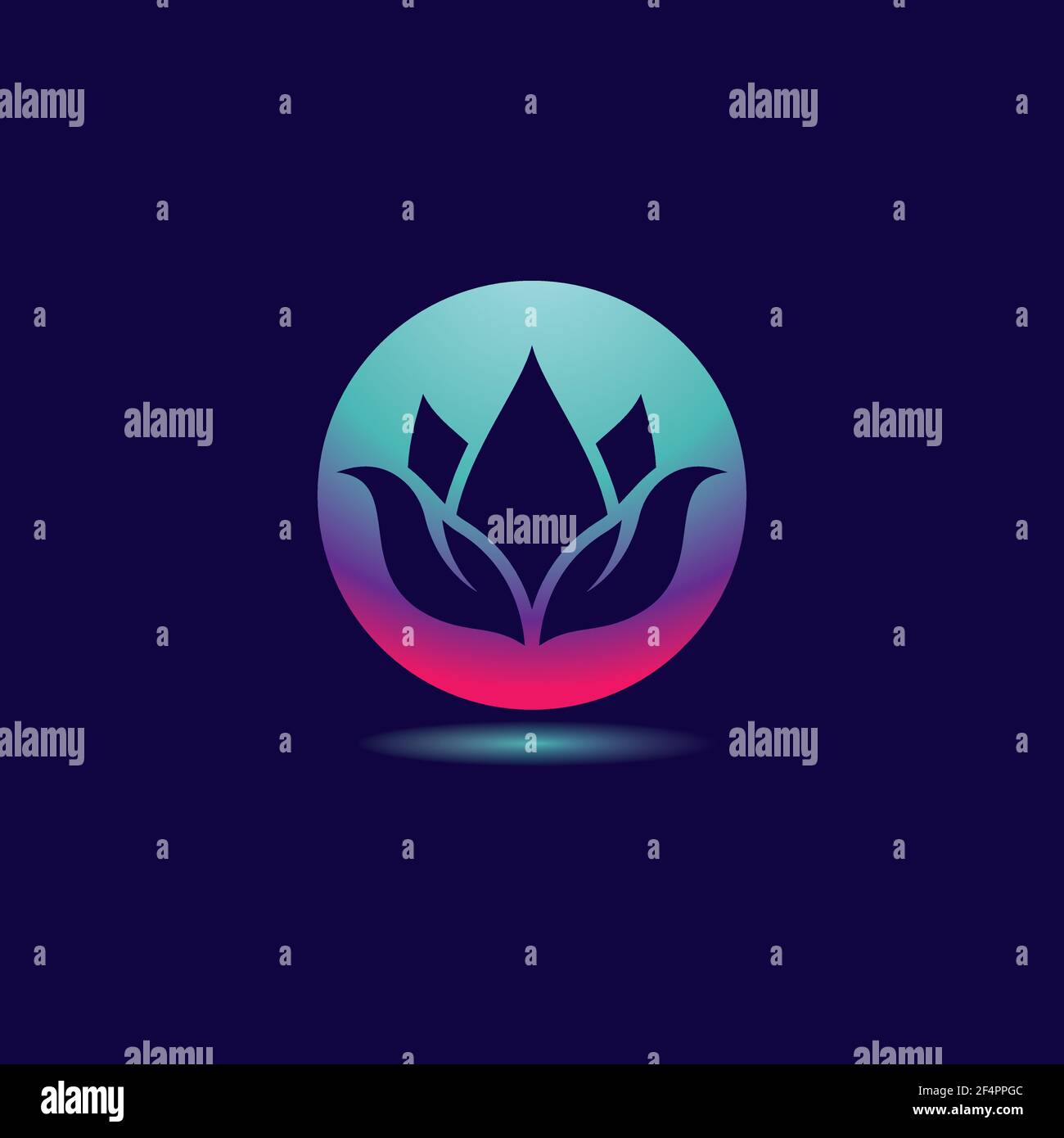 Gradient flower logo images Stock Vector
