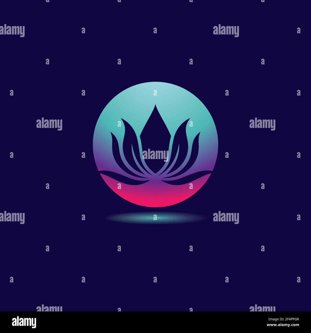 Gradient flower logo images Stock Vector