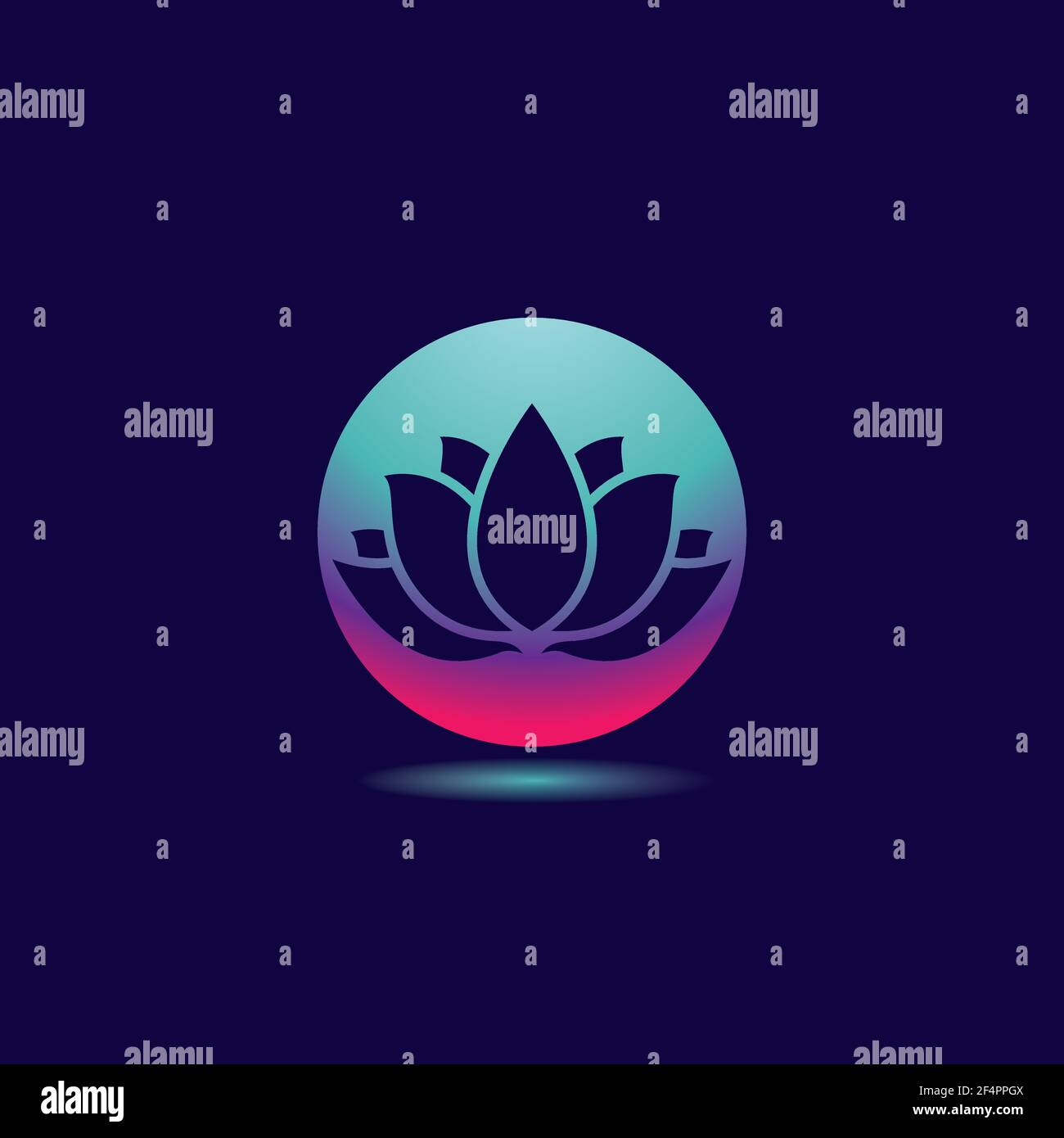 Gradient flower logo images Stock Vector
