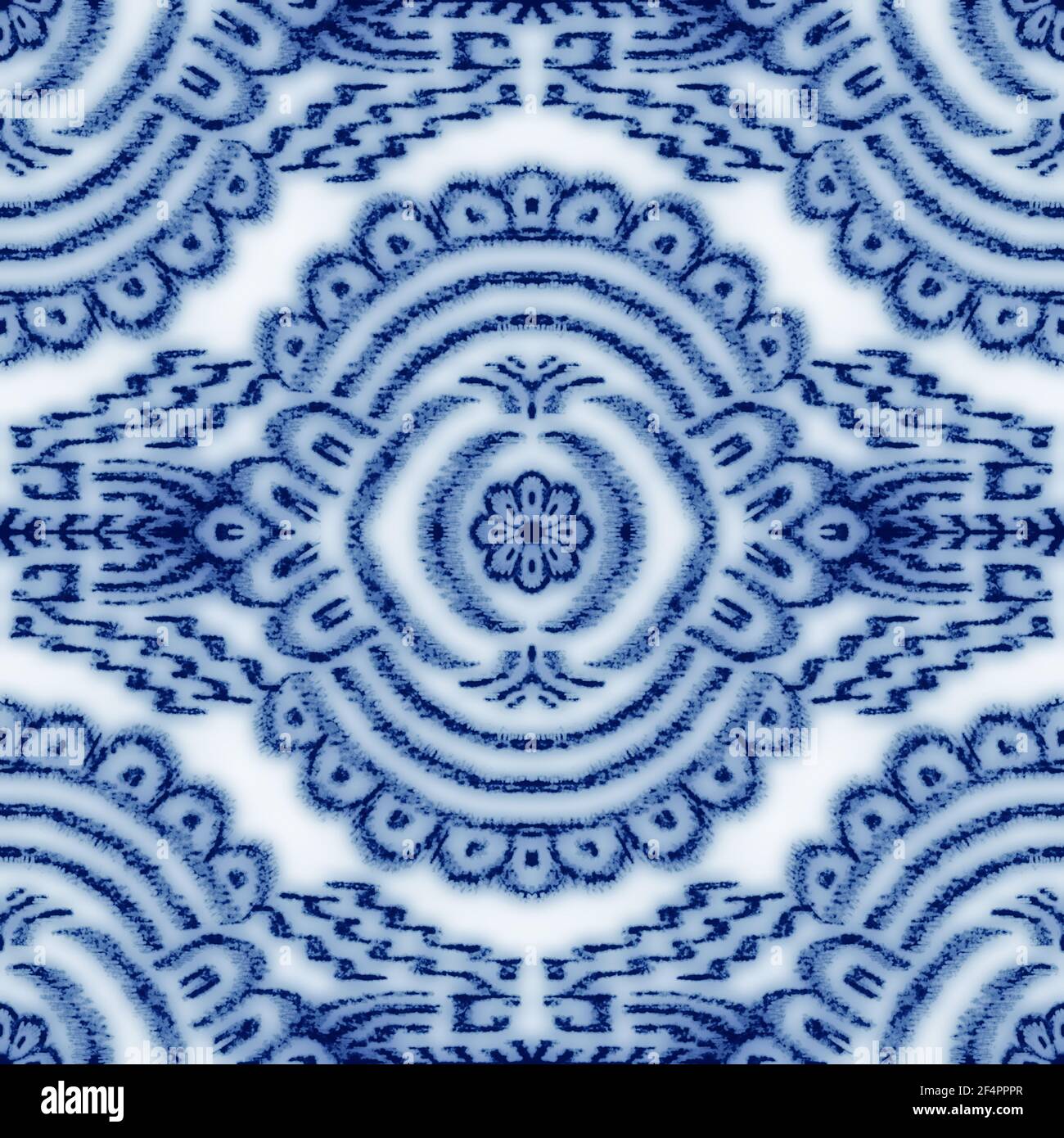 Seamless classic blue and white ceramic design Stock Photo Alamy