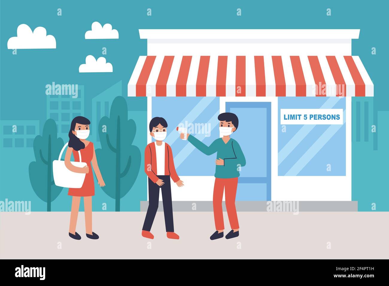 Customers wear face mask shopping hi-res stock photography and images ...