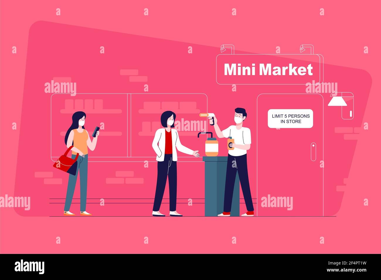 Customers wear face mask shopping hi-res stock photography and images ...