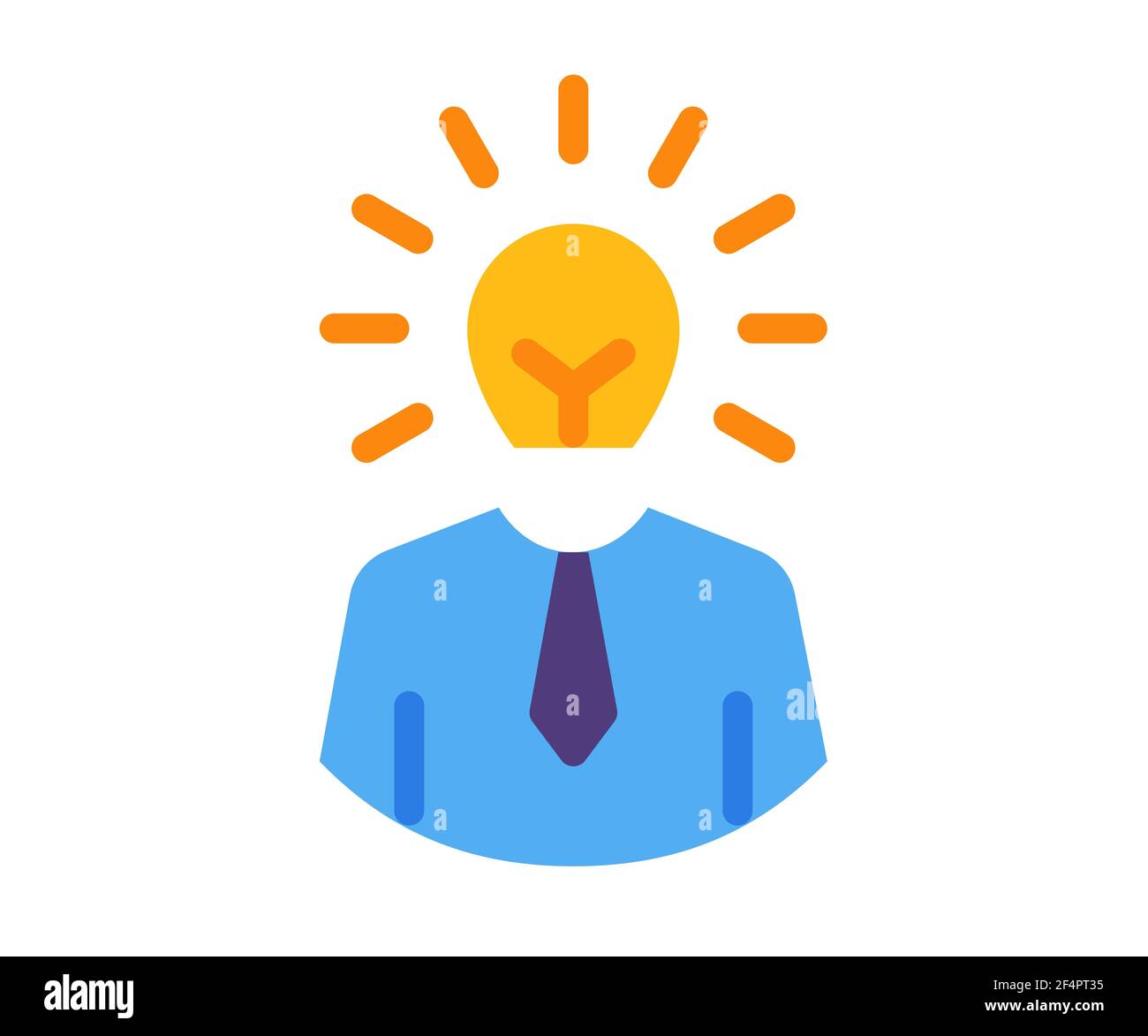 creative bulb idea single isolated icon with flat style vector ...