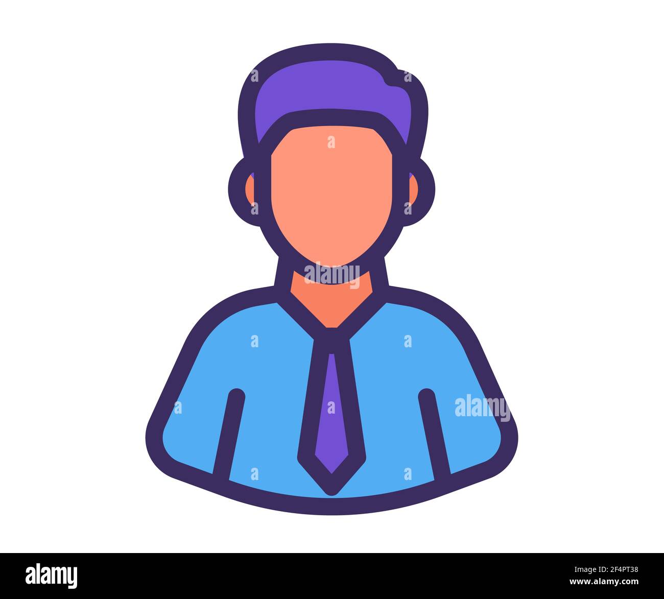 businessman employee worker single isolated icon with filled line style ...