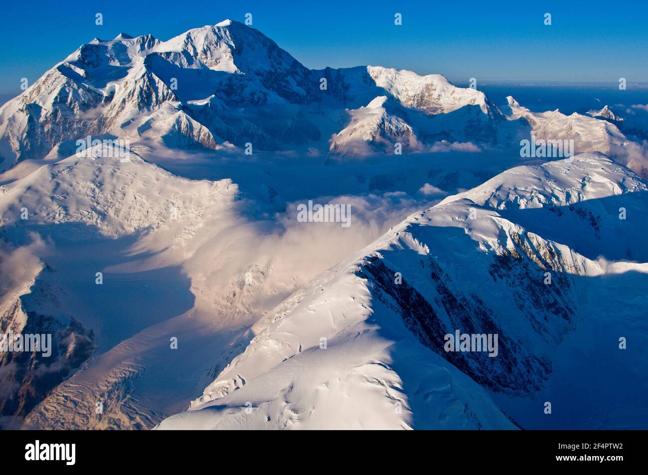 Aerial view denali mt mckinley hi-res stock photography and images