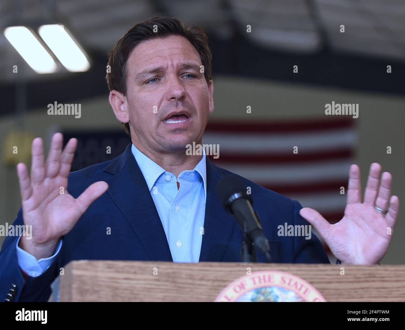 Melbourne, United States. 22nd Mar, 2021. Florida Governor, Ron