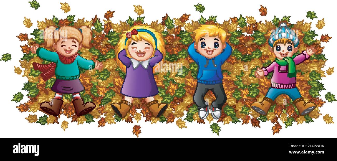 Cute animals in sweaters autumn leaves Royalty Free Vector