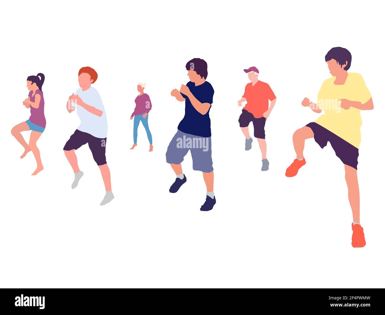 Children gym dance Stock Vector Images Alamy