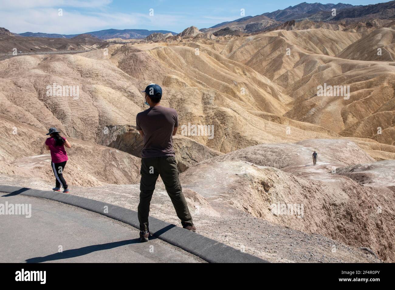 Zabriskie Point is a vista point in Death Valley National Park that shows fascinating rock