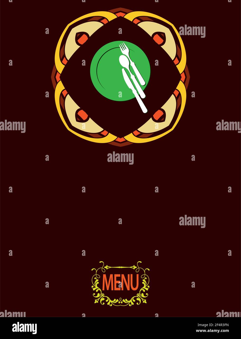 Menu Card Design Template Vector Illustration Stock Vector
