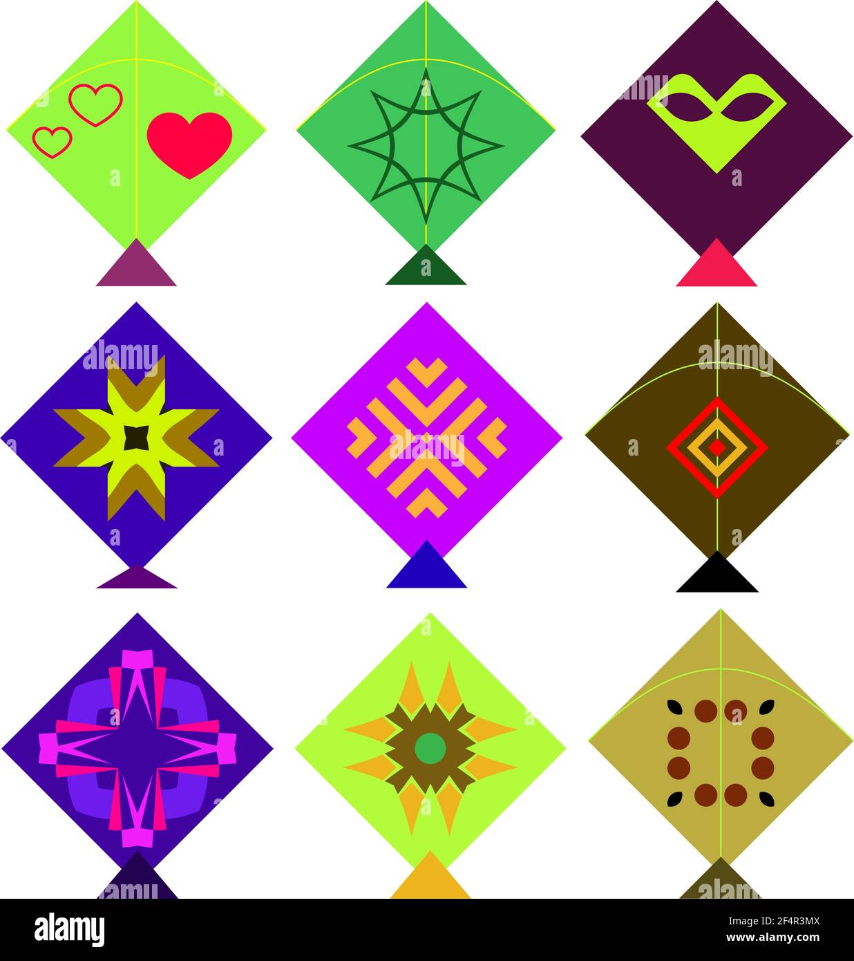 Kite Design Collection Vector Illustration Stock Vector Image & Art Alamy