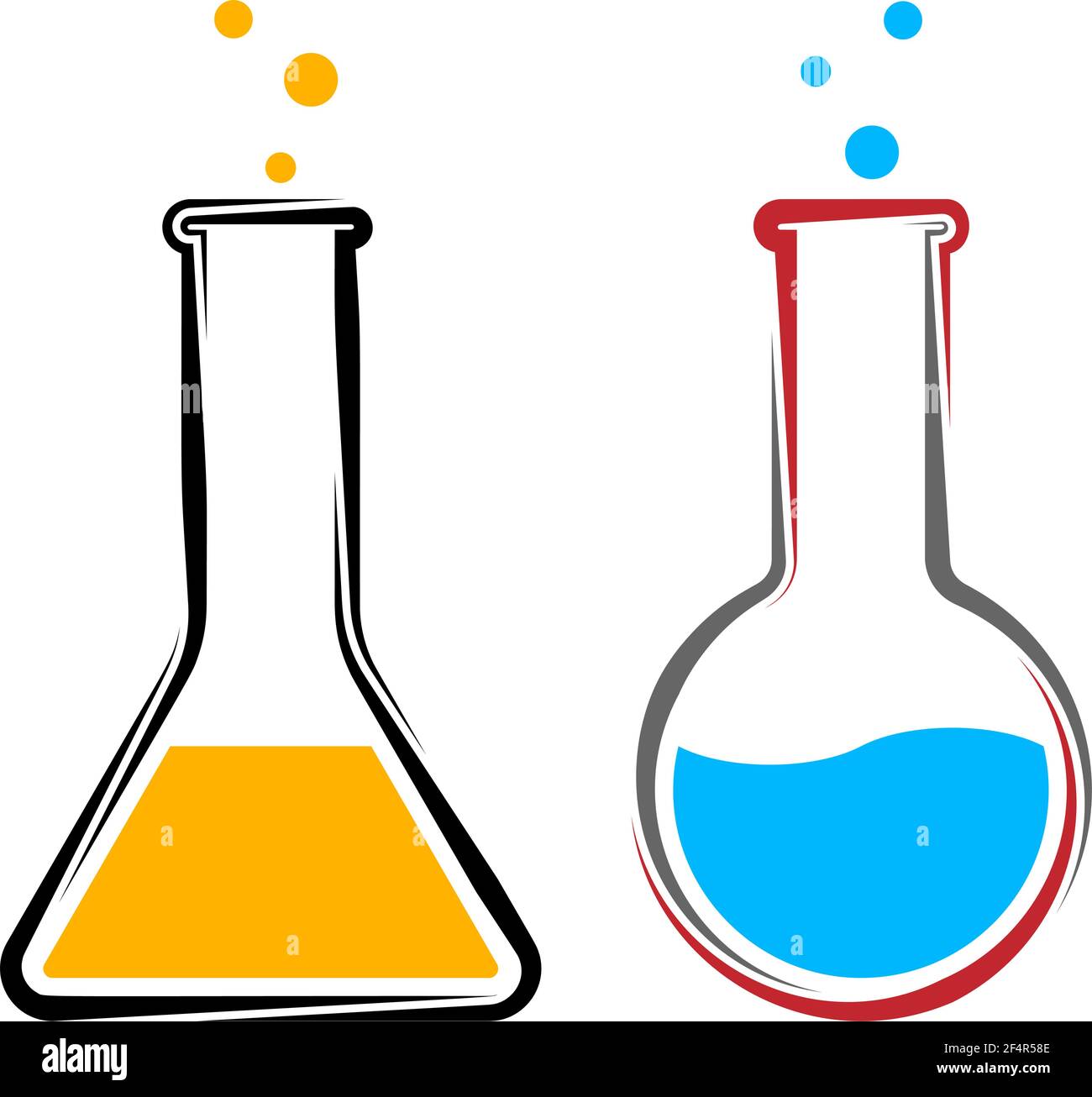 Laboratory Glass Beaker Icon Vector Illustration Stock Vector Image ...