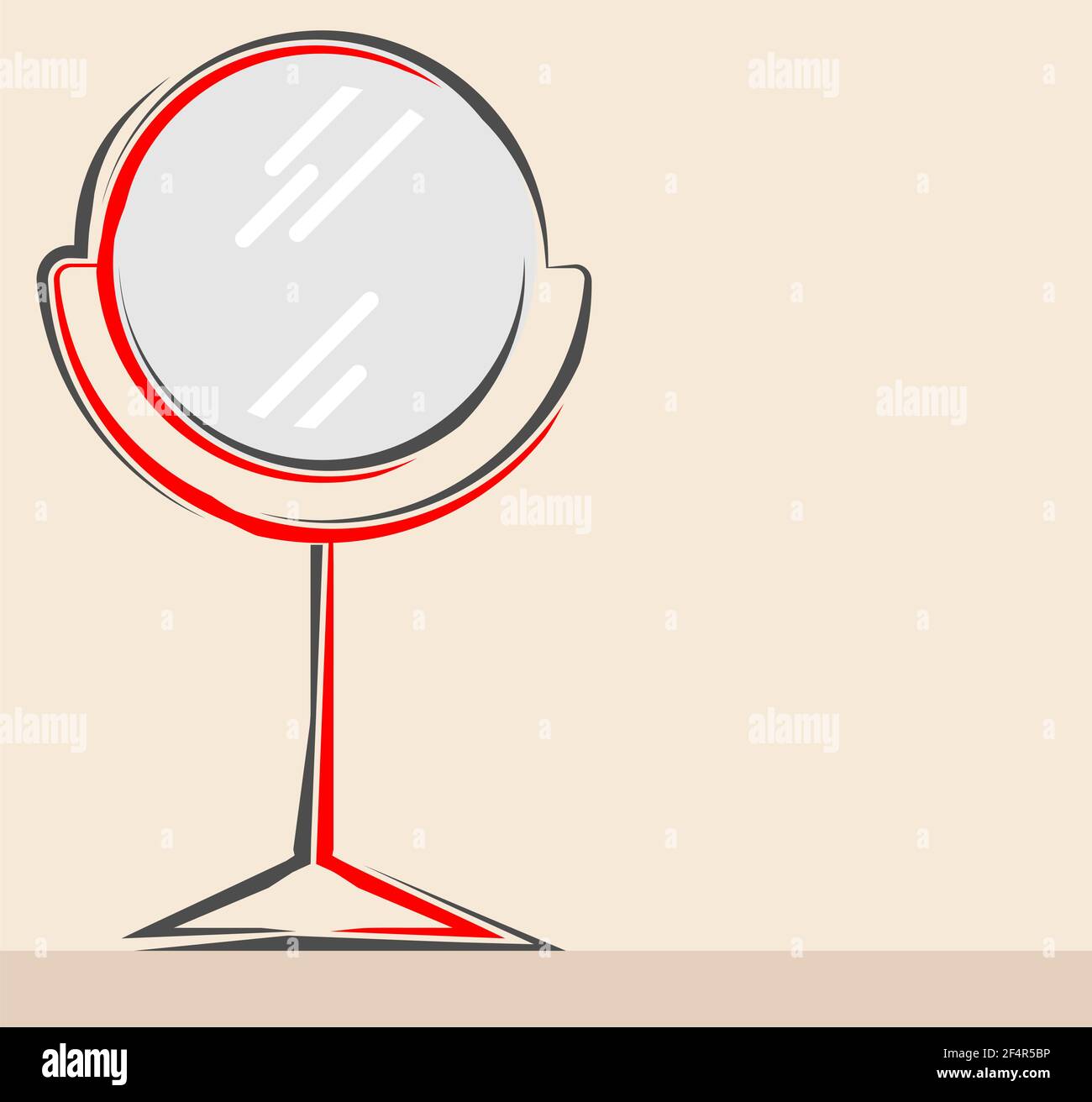 Rotating Mirror Icon Vector Illustration Stock Vector