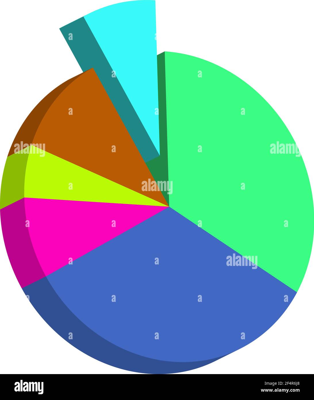 Pie Chart Icon Vector Illustration Stock Vector