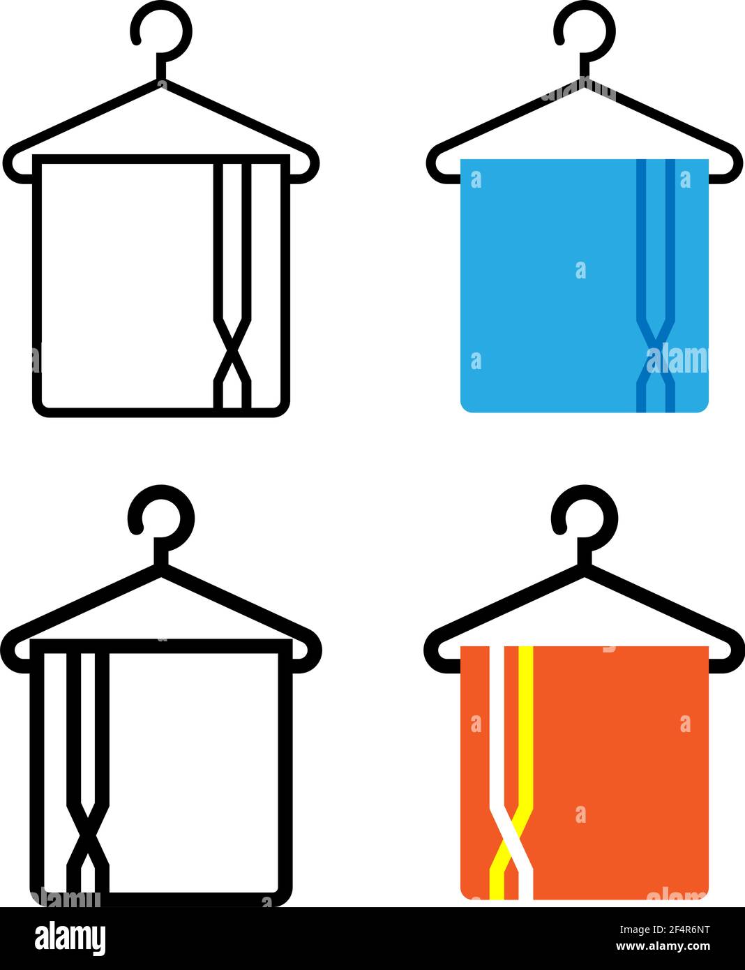 Towel On Hanger Icon Vector Illustration Stock Vector