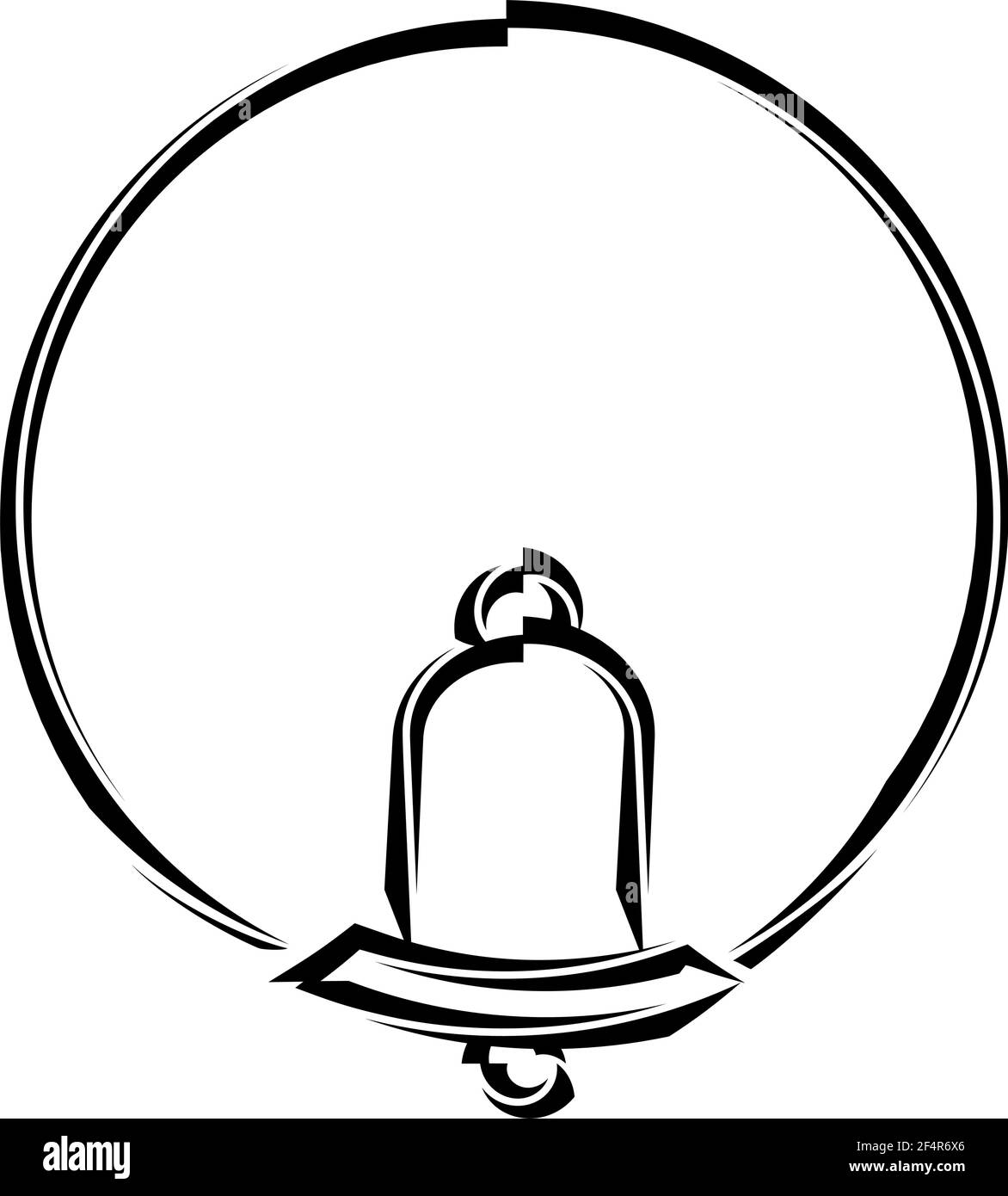Bell ringing icon vector Black and White Stock Photos & Images - Alamy