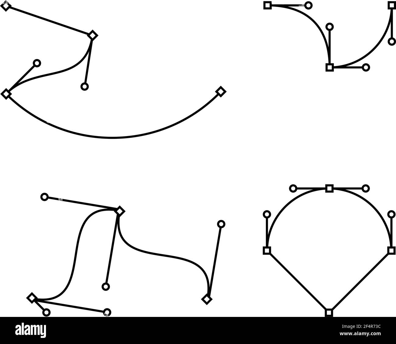 Bezier Curve Editing Vector Illustration Stock Vector Image & Art Alamy