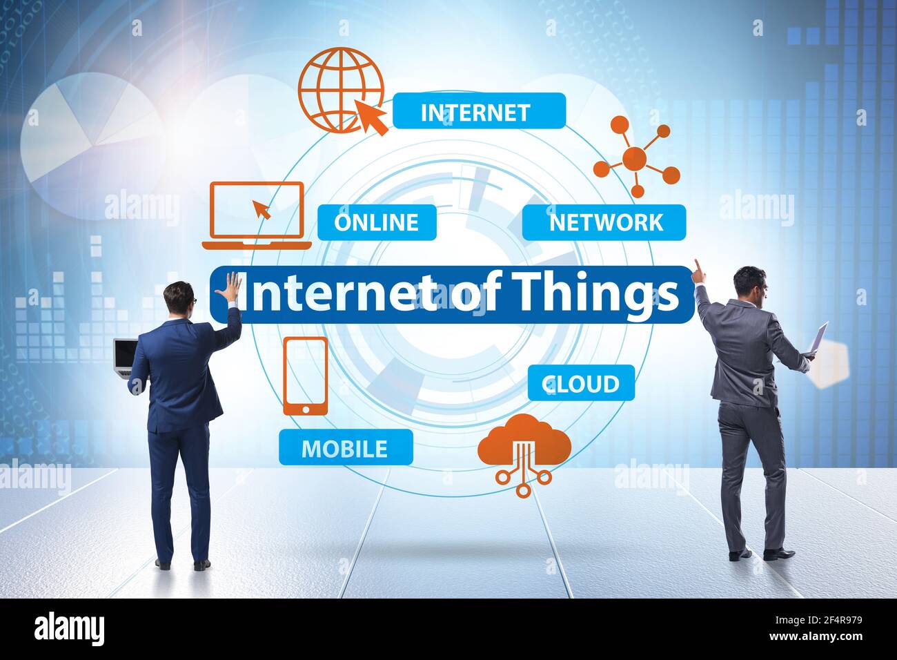 Internet of Things IOT concept with the businessman Stock Photo - Alamy