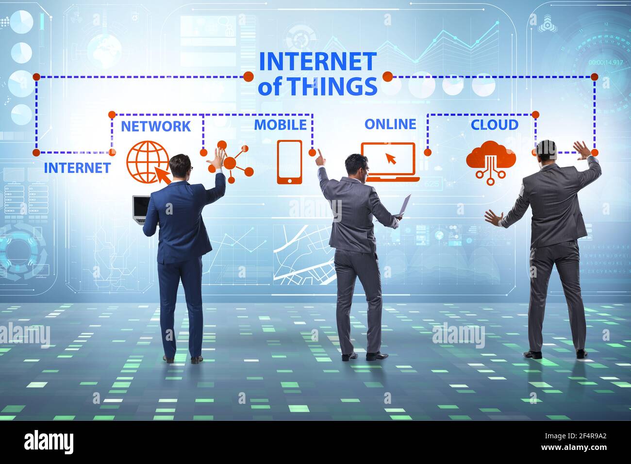Internet of Things IOT concept with the businessman Stock Photo - Alamy