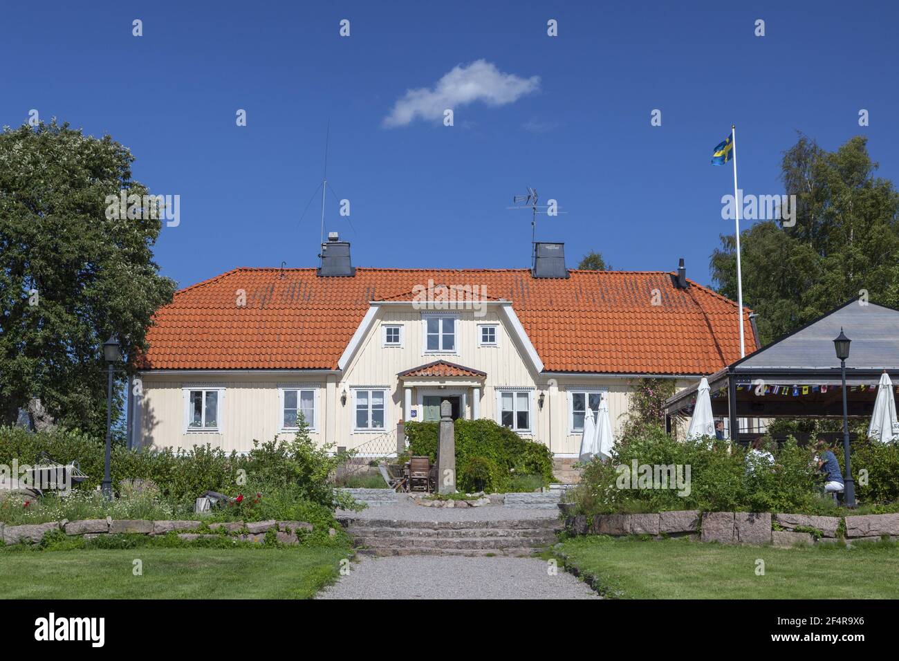 geography / travel, Sweden, Stockholm laen, Stockholm skaergård, former estate now Lidoe Krog on the i, Additional-Rights-Clearance-Info-Not-Available Stock Photo