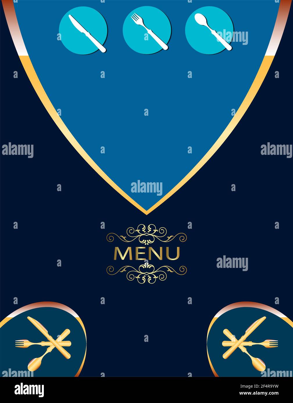 Menu Card Design Template Vector Illustration Stock Vector Image & Art