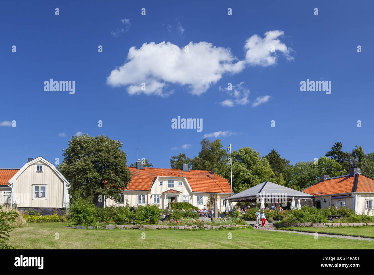 geography / travel, Sweden, Stockholm laen, Stockholm skaergård, former estate now Lidoe Krog on the i, Additional-Rights-Clearance-Info-Not-Available Stock Photo