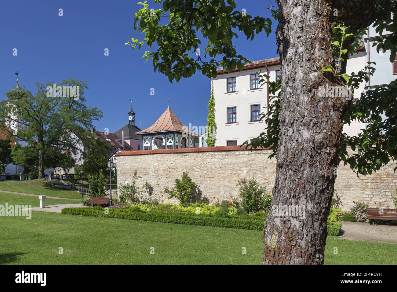 geography / travel, Germany, Bavaria, Germany, Middle Franconia, Treuchtlingen, city palace, Altmuehlt, Additional-Rights-Clearance-Info-Not-Available Stock Photo