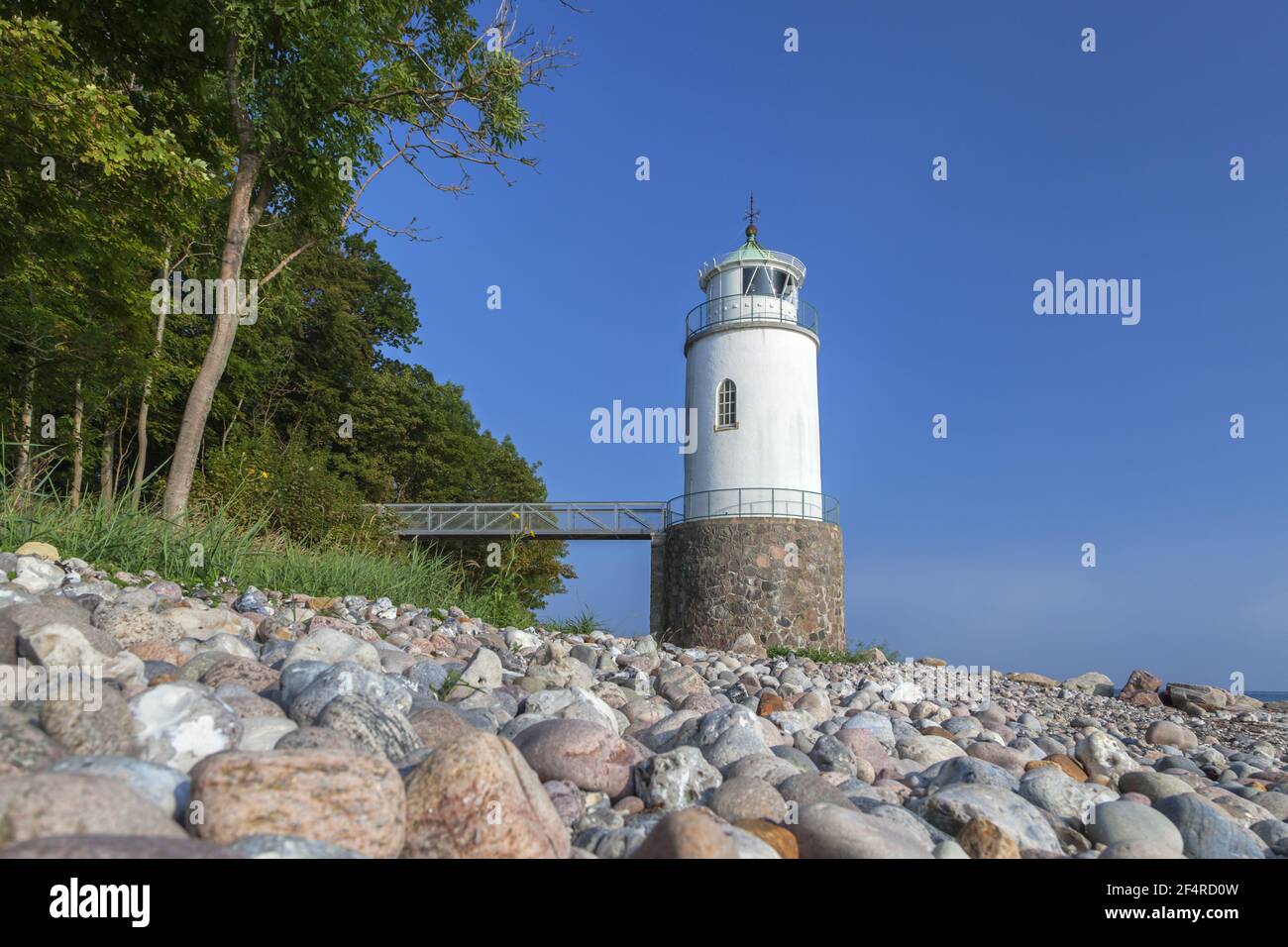 geography / travel, Denmark, Syddanmark, isle as, lighthouse at the Baltic Sea coast at Fynshav, isle , Additional-Rights-Clearance-Info-Not-Available Stock Photo