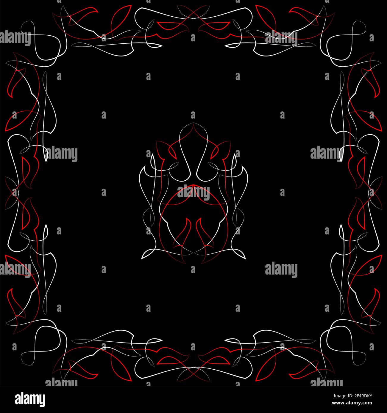 Pinstripe Centre Piece With Corner Design Vector Art Illustration Stock Vector Image & Art Alamy