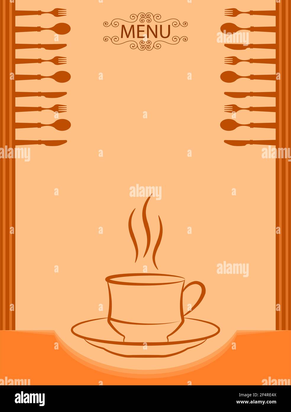 Menu Card Design Template Vector Illustration Stock Vector Image Art 