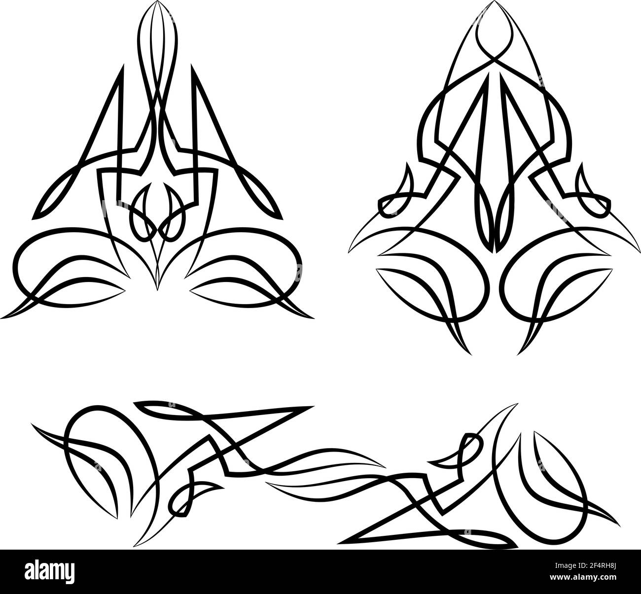 Pinstripe Design Vinyl Ready Vector Illustration Stock Vector Image