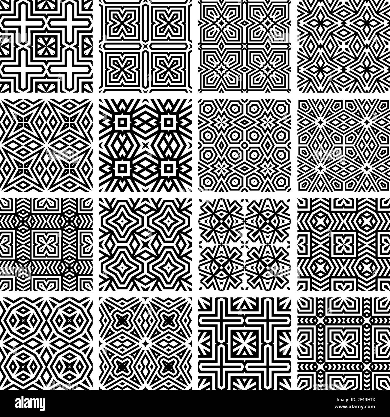 Seamless Pattern Collection Creative Vector Art Illustration Stock ...