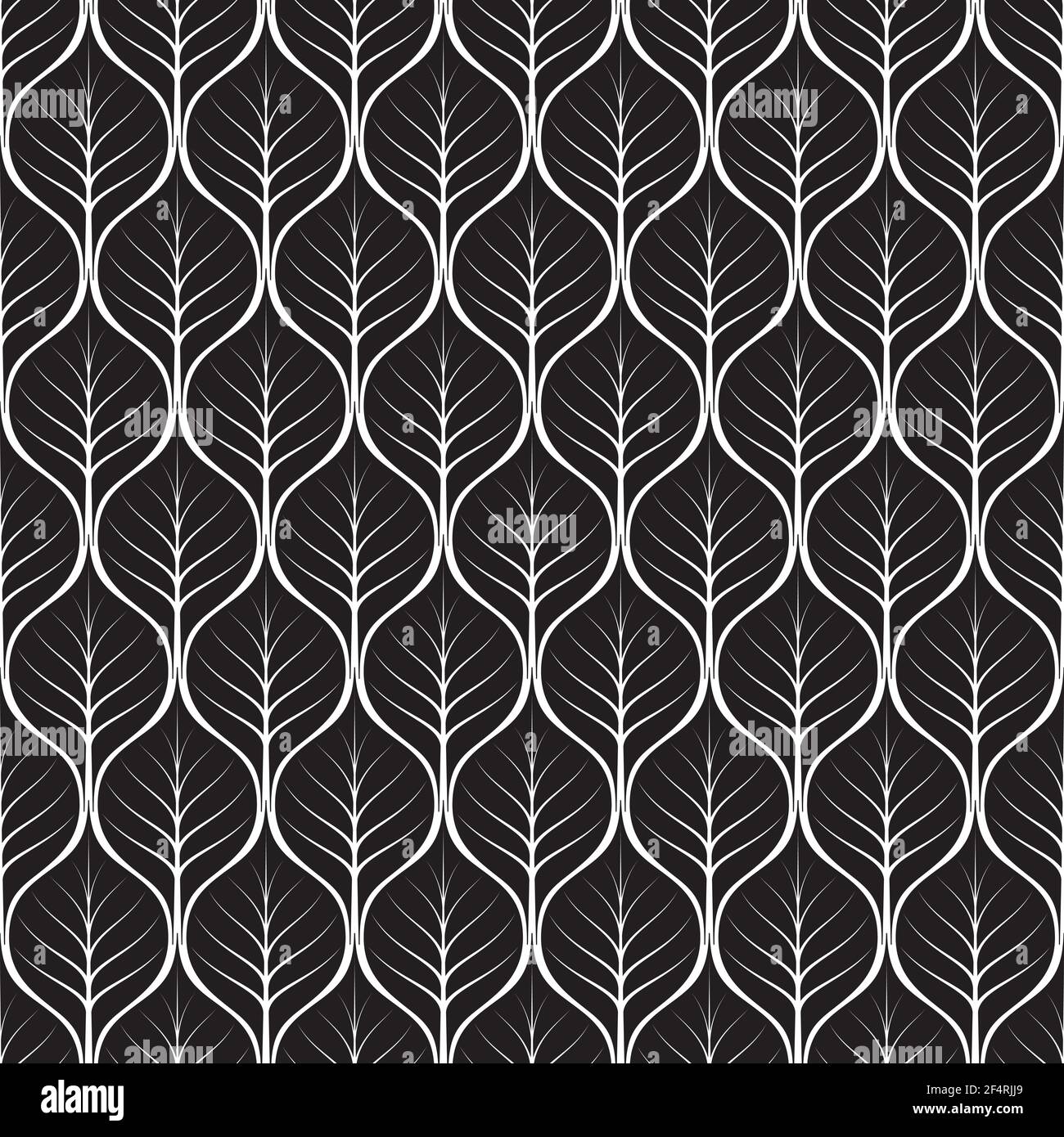Vector seamless pattern, made in Art-Deco style. Stock Vector