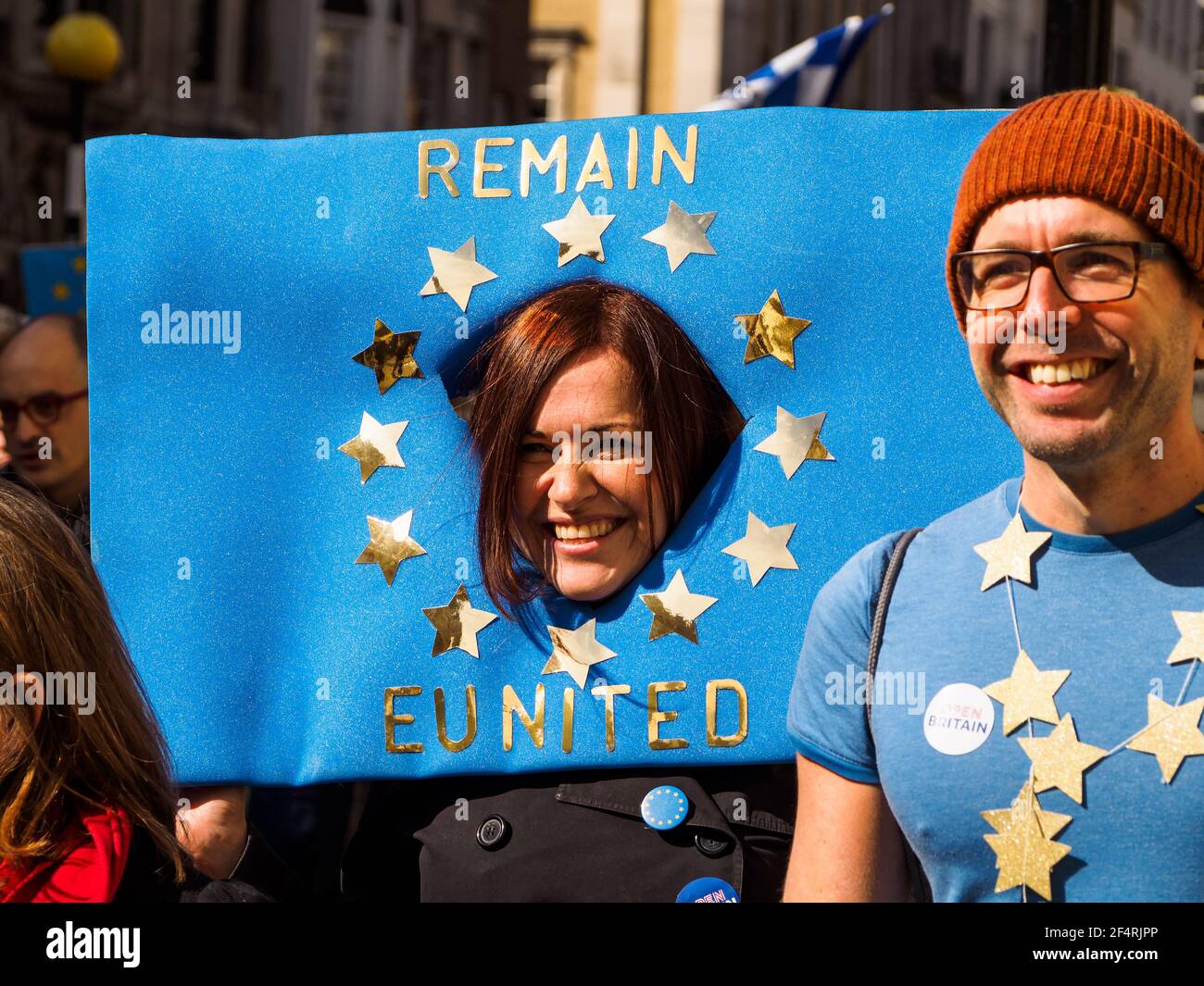 25th March 2017 Rally pro European Union against Brexit - London, England Stock Photo