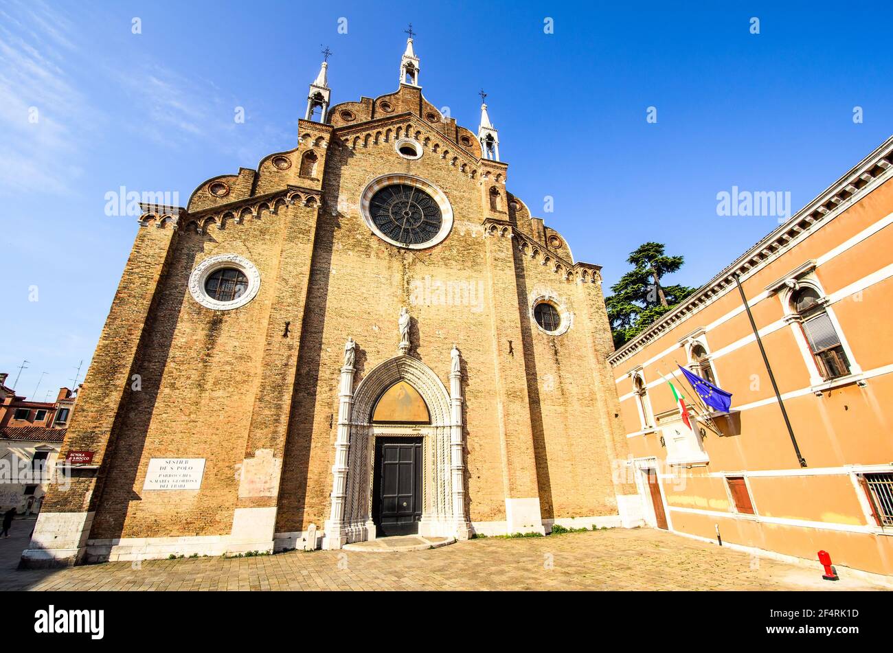 Campanile of San Giovanni Elemosinario (1531) church San Polo district  Venice the Veneto Italy Europe Stock Photo - Alamy