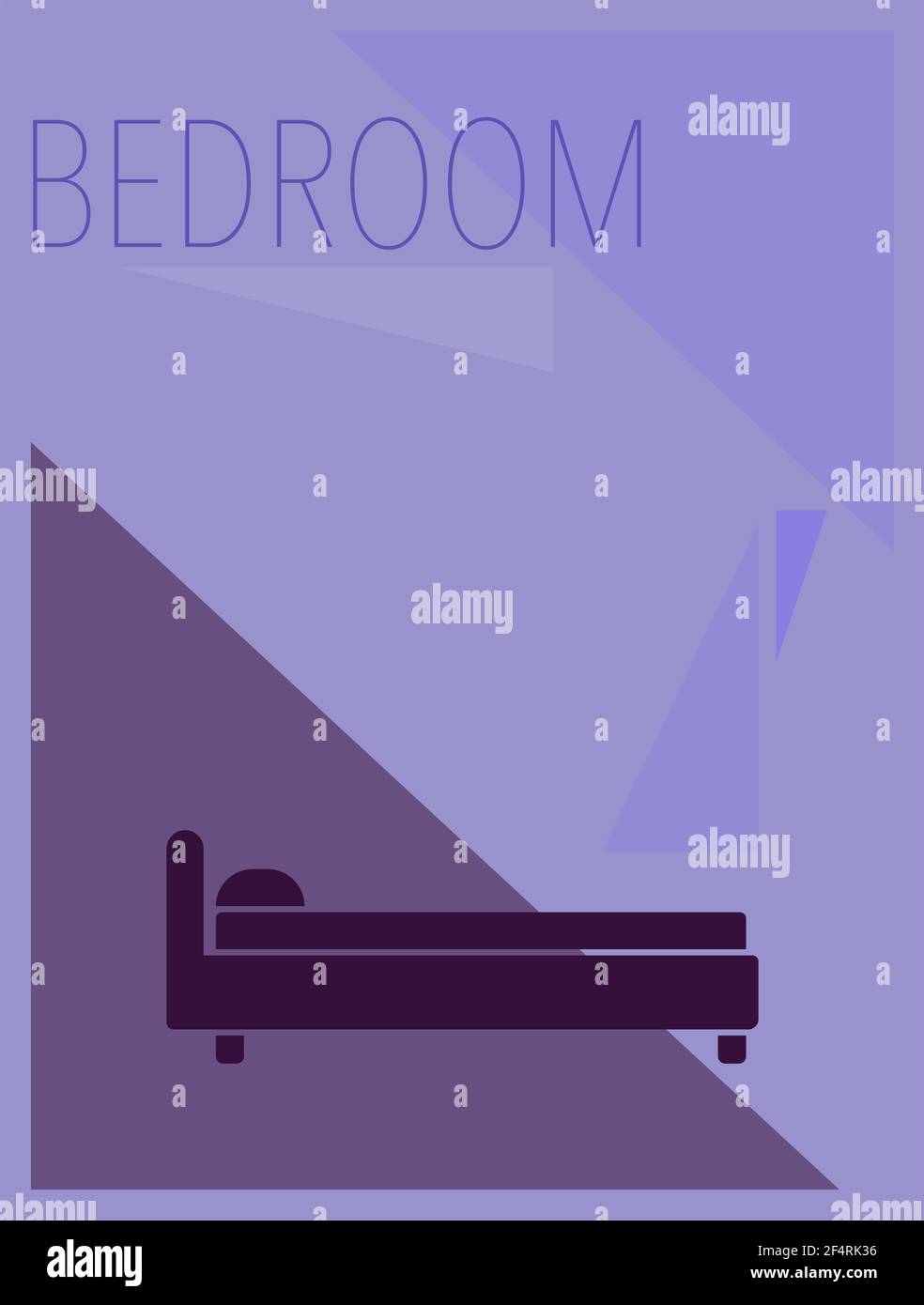 Bedroom Minimal Design Creative Vector Art Illustration Stock Vector