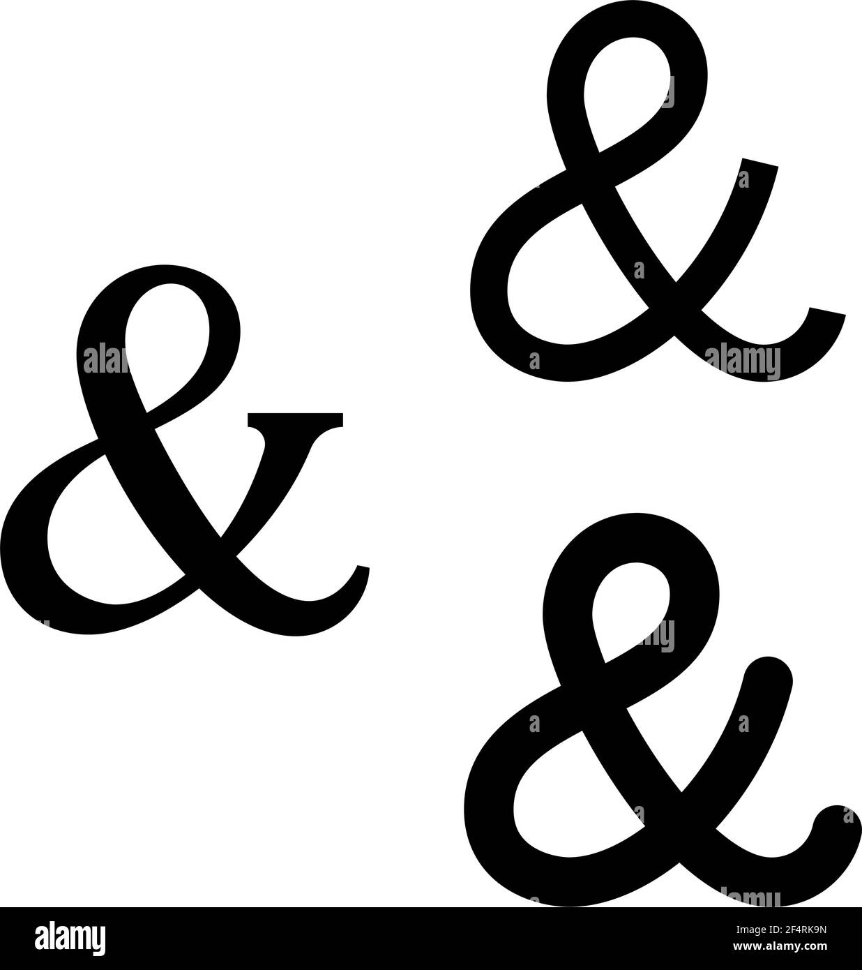 Ampersand Icon, Alphabet Ampersand Symbol Vector Art Illustration Stock