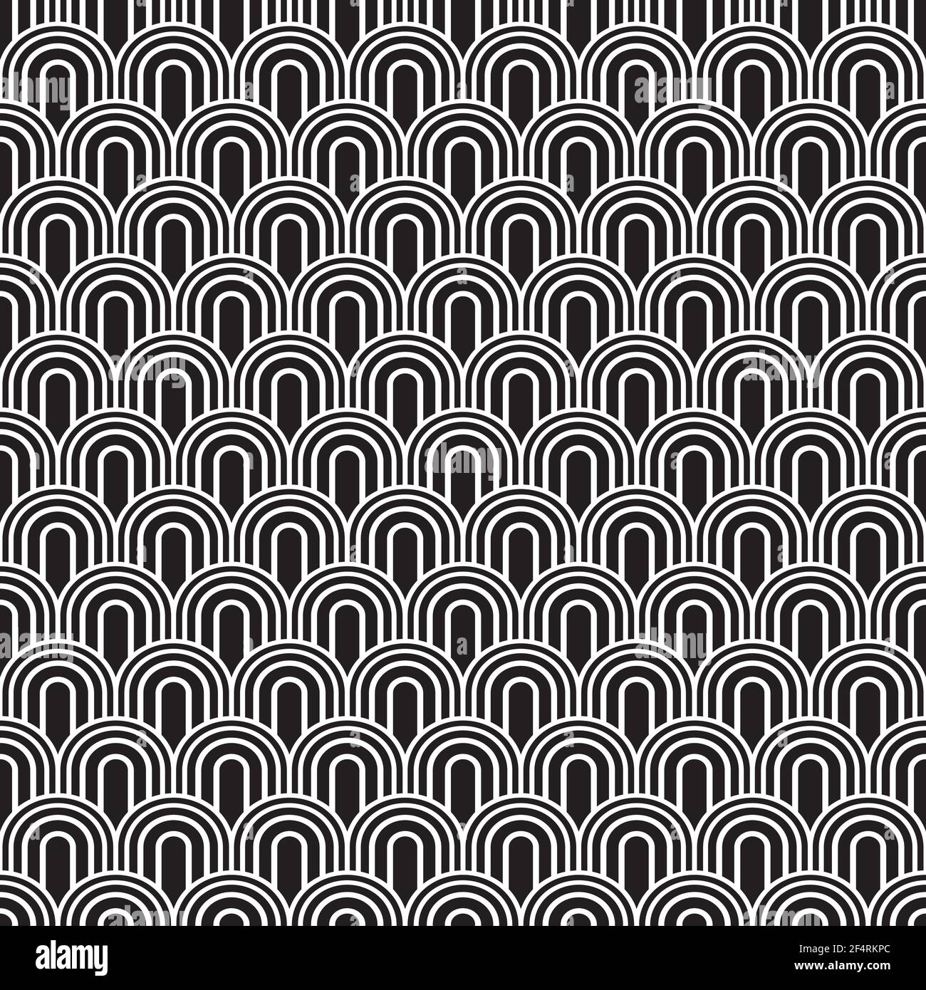 Vector seamless pattern, made in Art-Deco style. Stock Vector