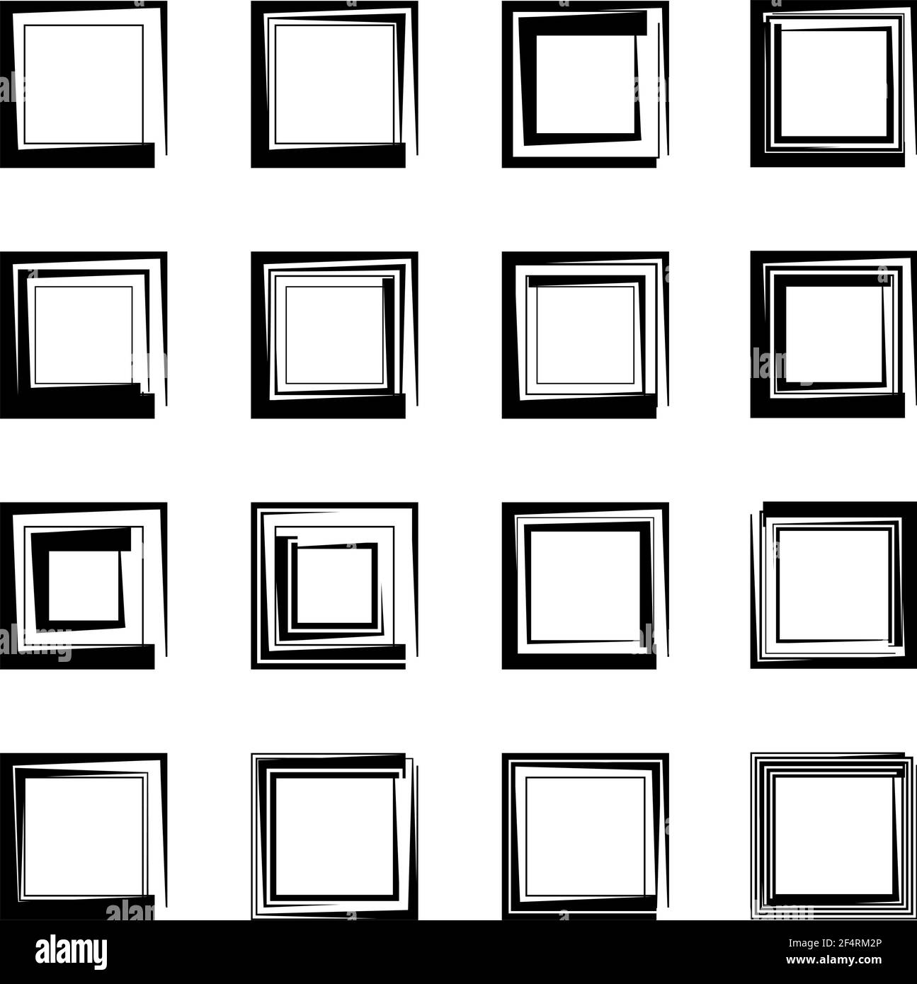 Rectangle Stylized Abstract Shape Vector Art Illustration Stock Vector