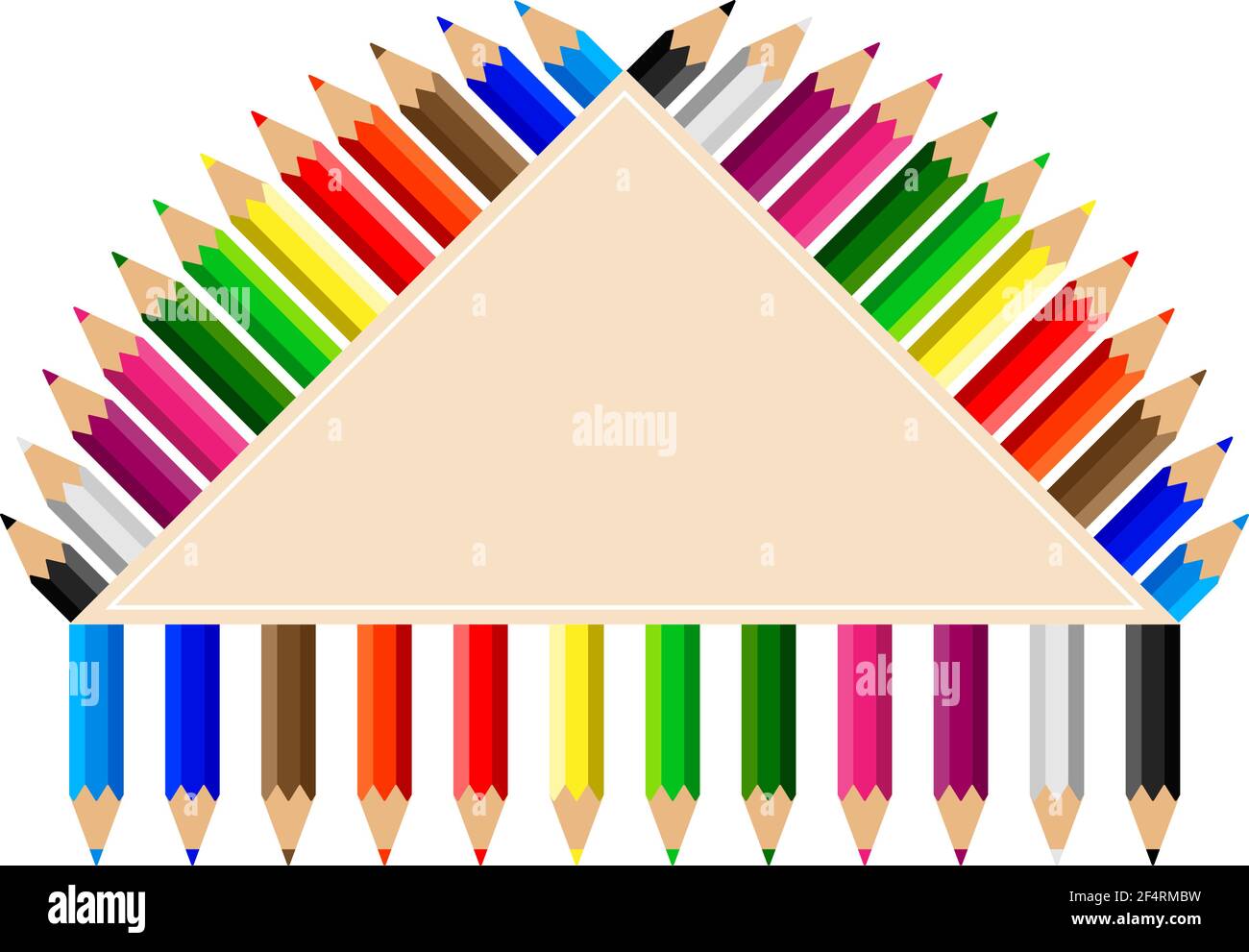 Color Pencils Set Vector Illustration Stock Vector
