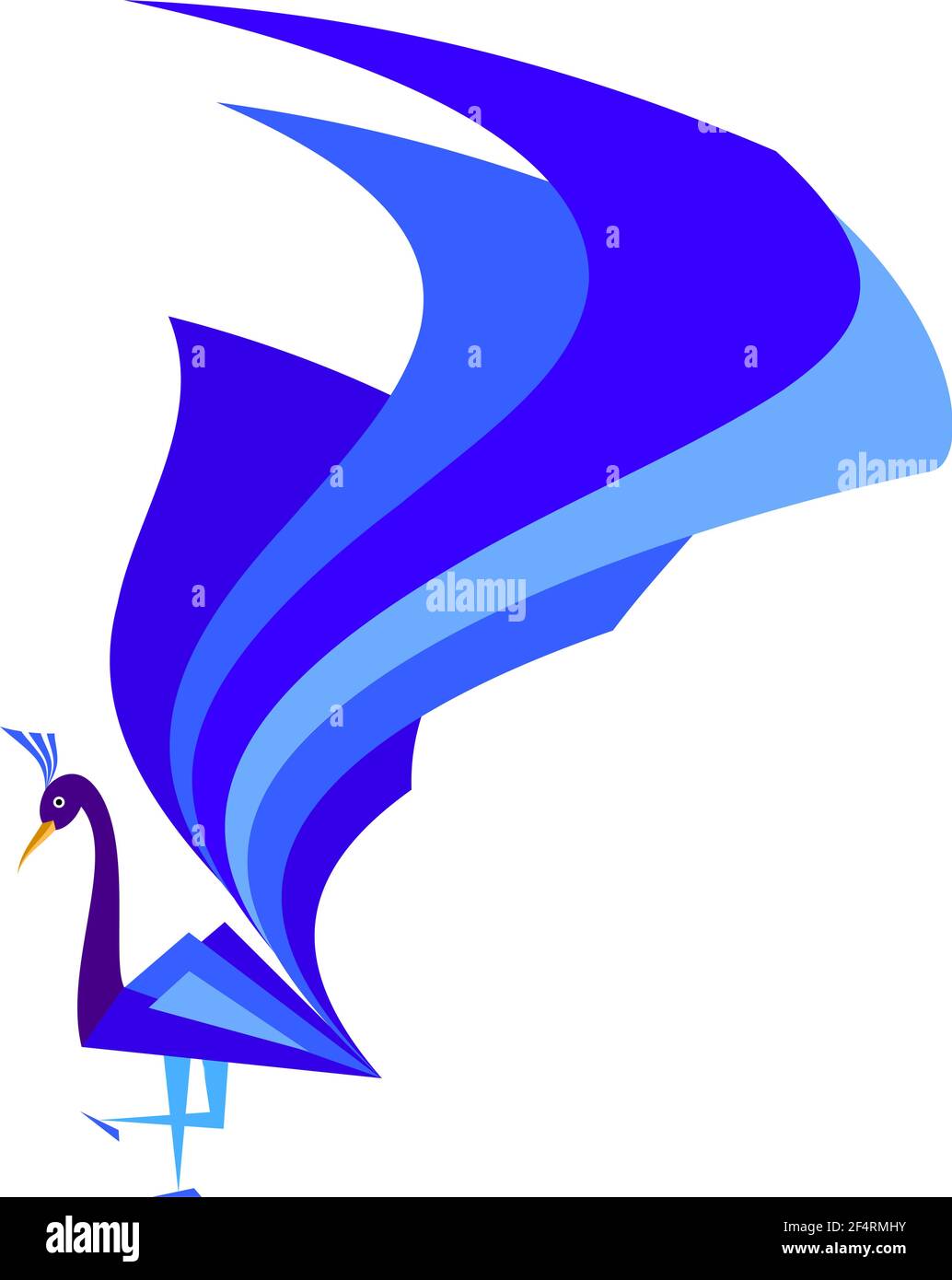 Peacock Artistic Hand Drawn Vector Art Stock Vector