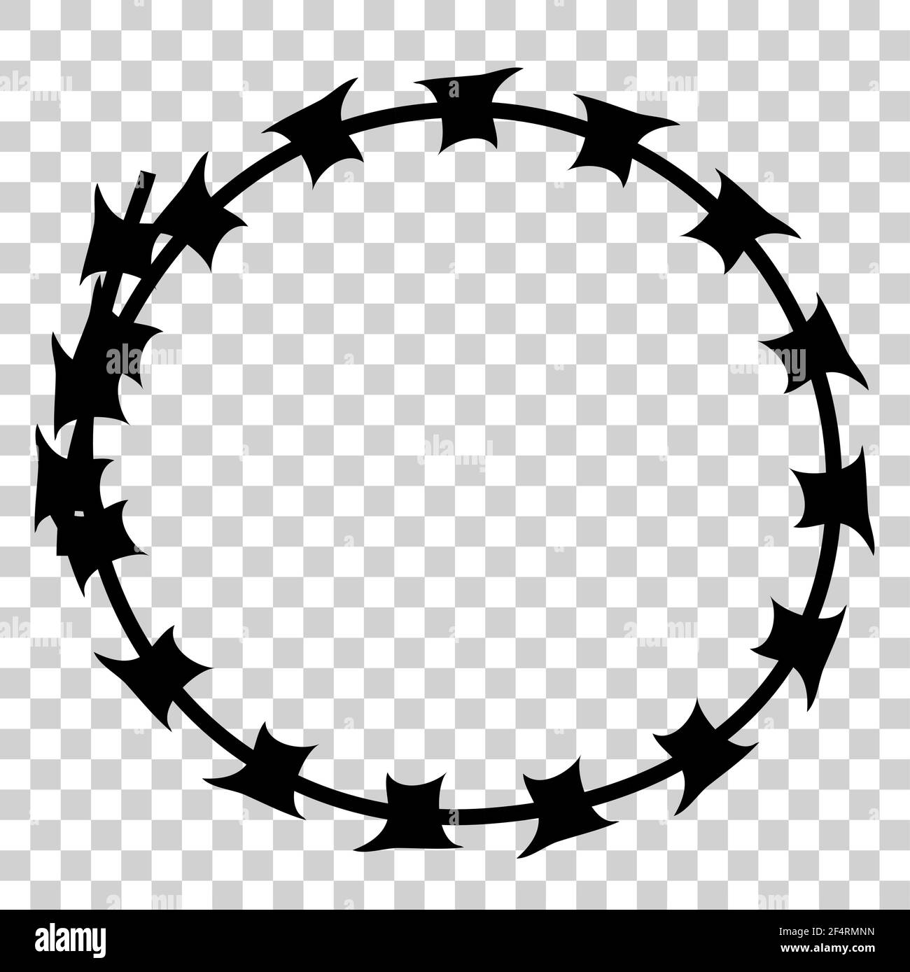Barbed Wire Circle Clipart