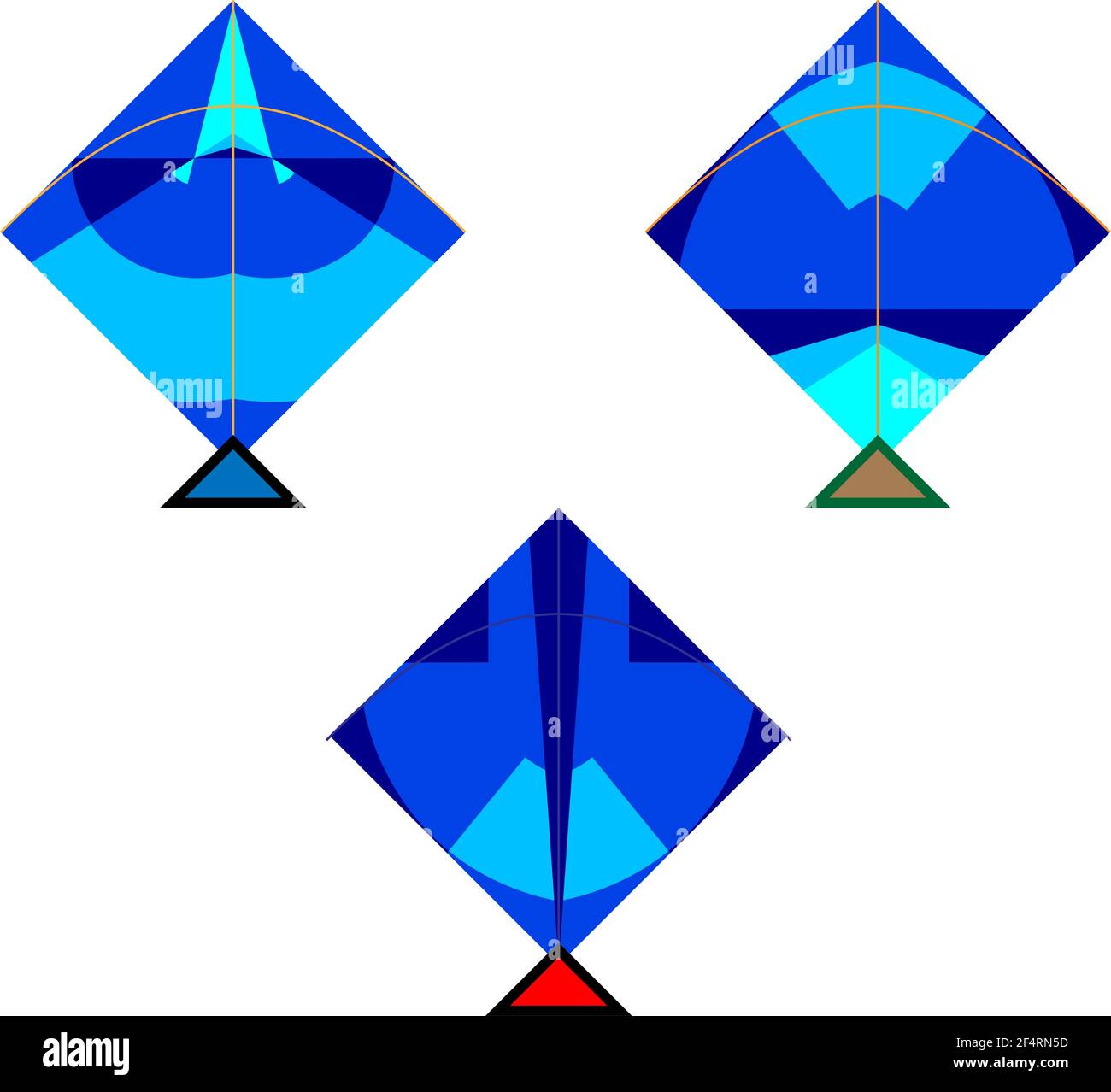 Kite Design Collection Vector Art Illustration Stock Vector Image & Art